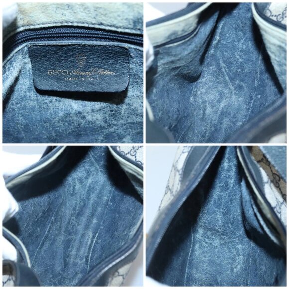 GUCCI GG Supreme Sherry Line Shoulder Bag PVC Navy Red 41 02 008 Auth BD467 - Picture 15 of 16